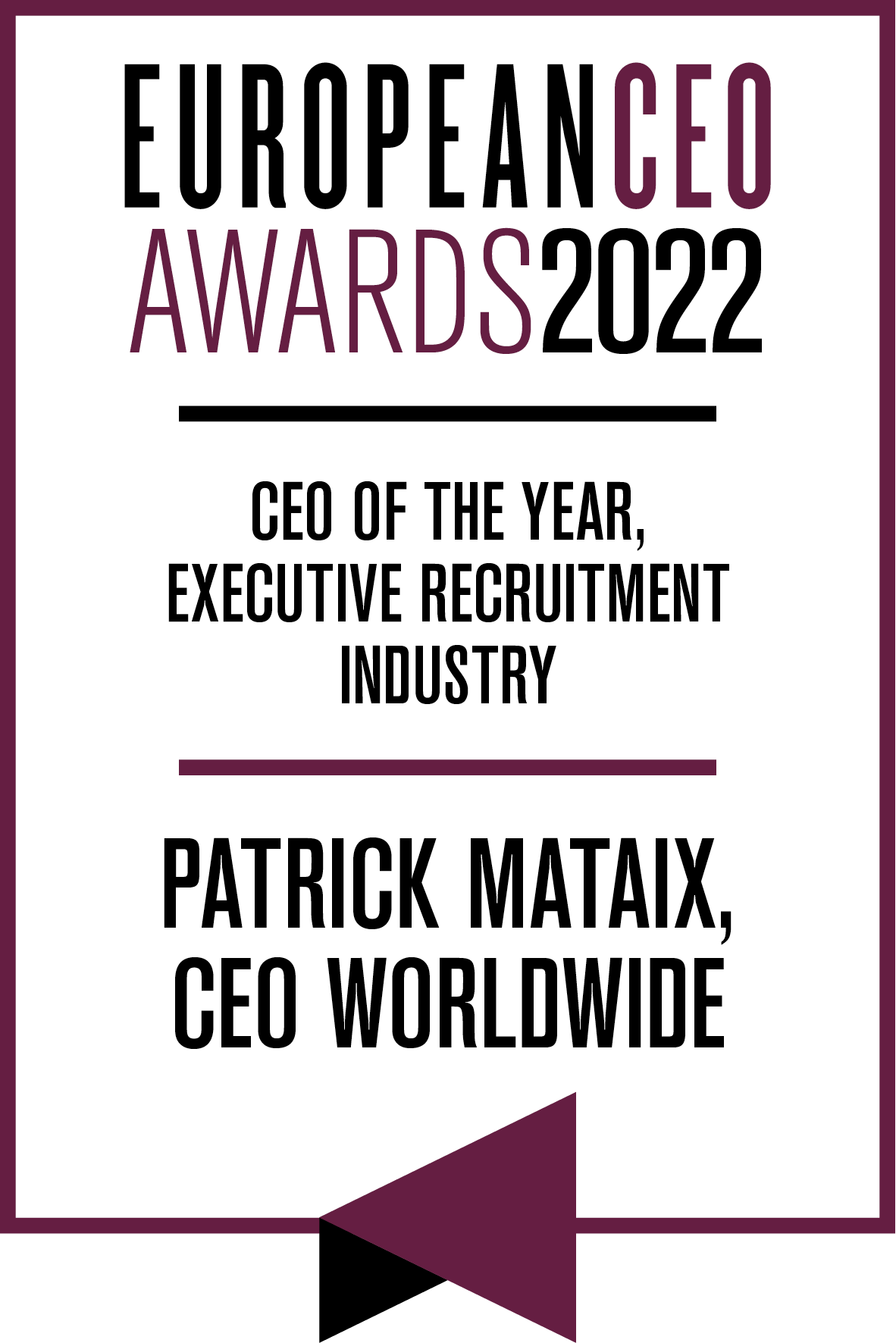 CEO of the Year, Executive Recruitment Industry